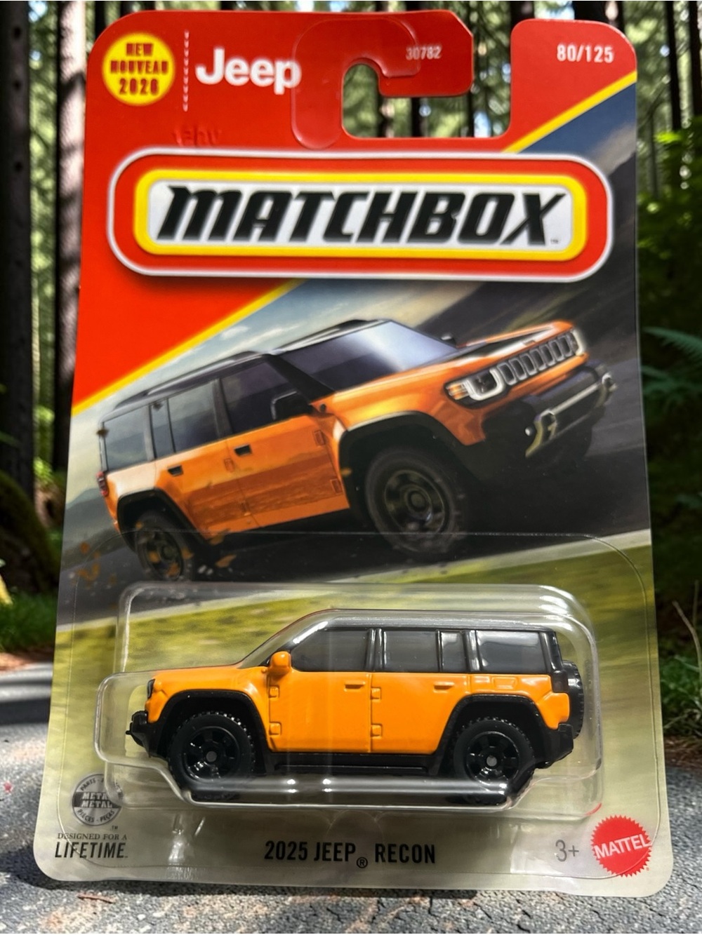 Matchbox 2025 Jeep Recon Toy Car - Orange and Black